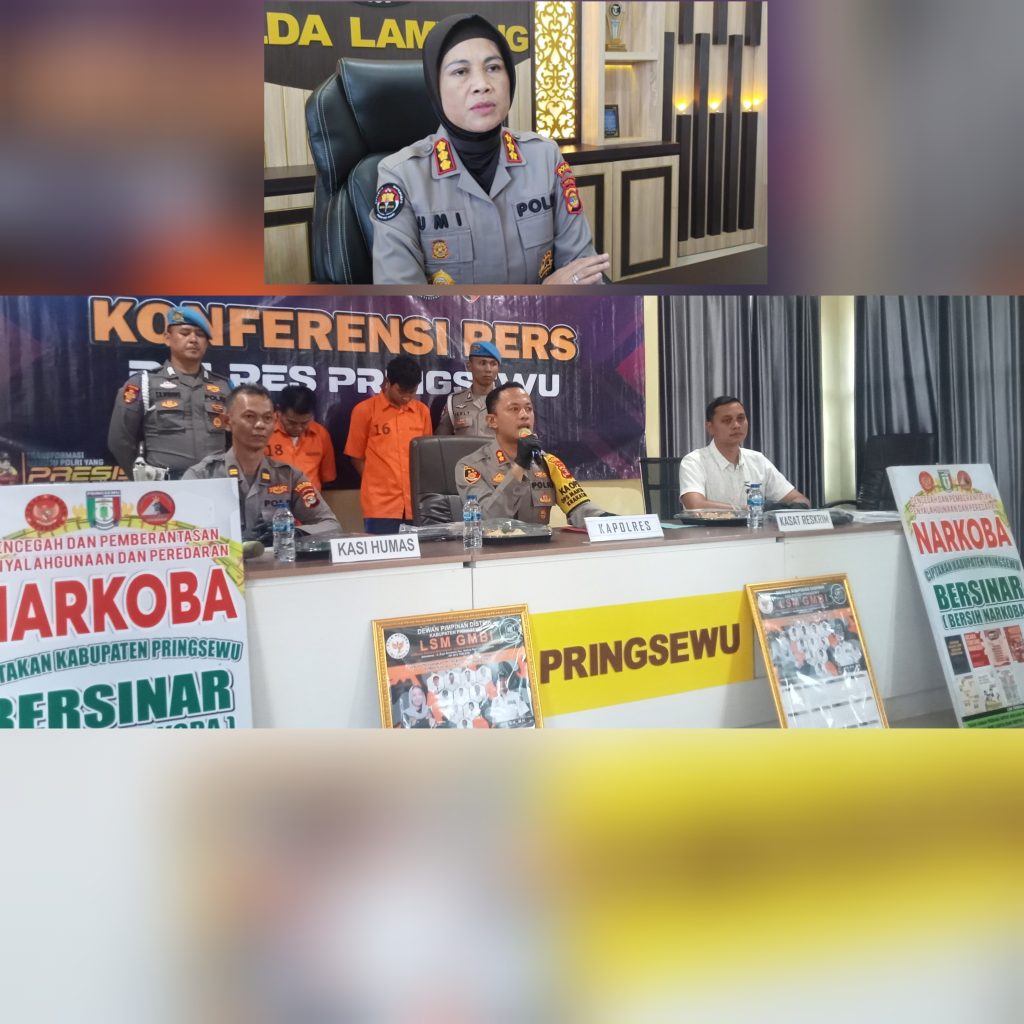 KAPOLDA LAMPUNG MENGAPRESIASI KINERJA KAPOLRES PRINGSEWU YANG BERHASIL UNGKAP KASUS PEMERASAN YANG MENGAKU OKNUM LSM & WARTAWAN